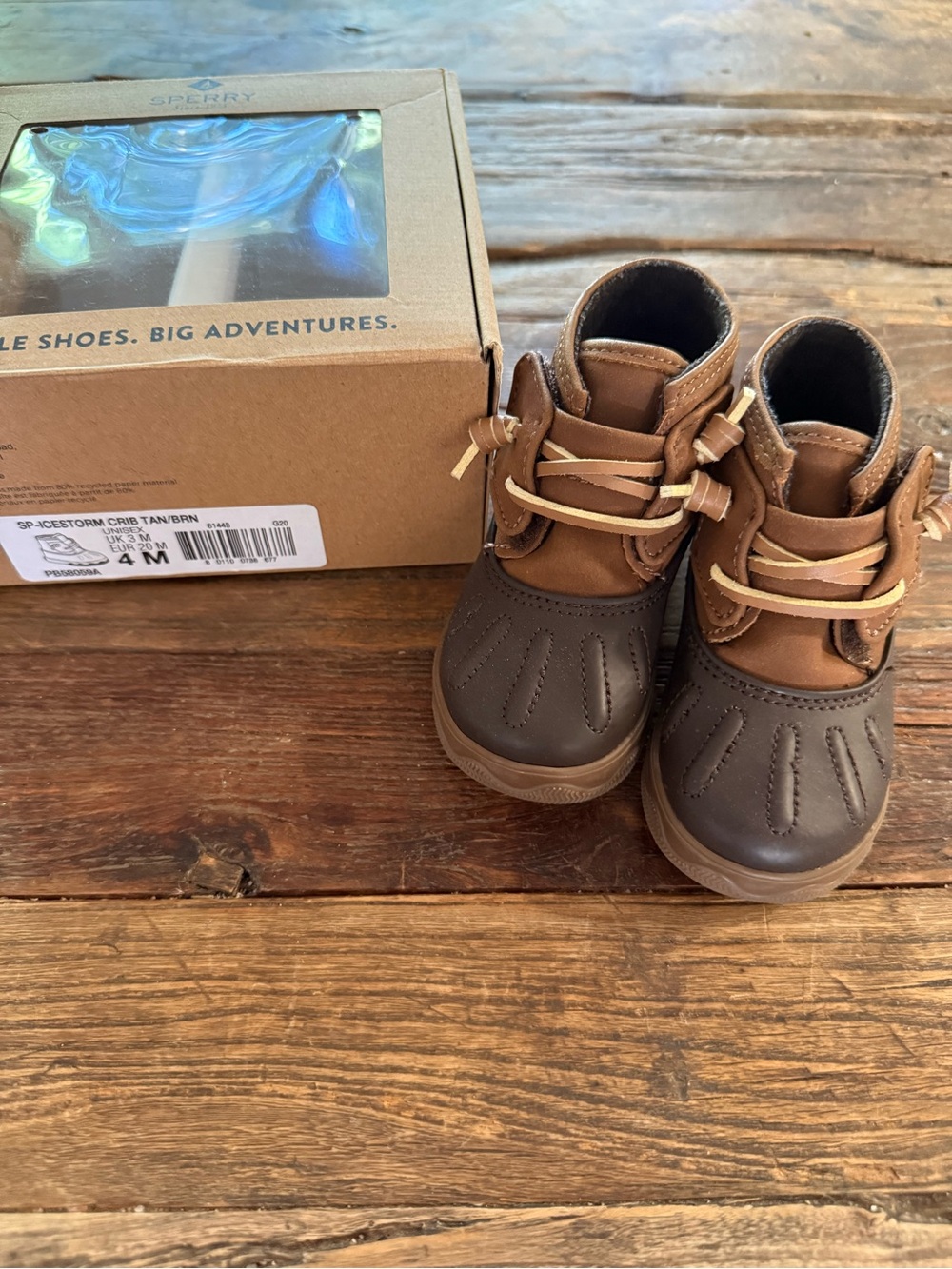 Sperry Kids Brown and Tan Duck Boots